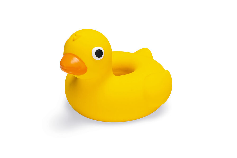 Beeztees flamingo/bad eend - Hondenspeelgoed - Geel - 10x14x12 cm