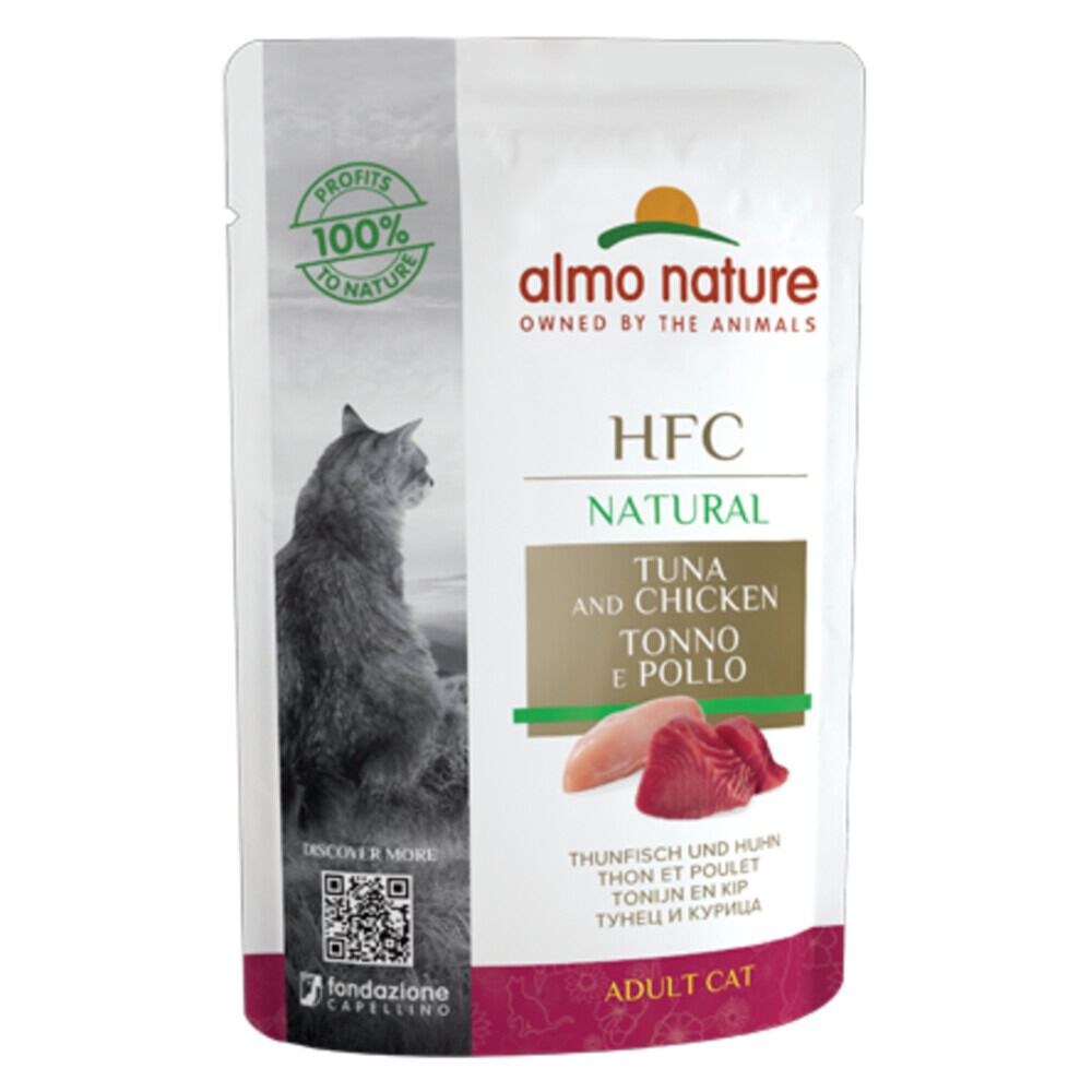 Almo Nature HFC Natural - Kattenvoer - 55 Gram - kip, tonijn Almo Nature HFC Natural - Kattenvoer - 55 Gram - kip, tonijn