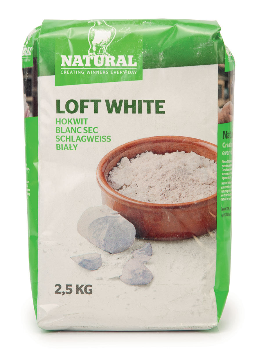 Natural Hokwit Natural - Vogel accessoires - 2.5 Kilogram - Wit - 26x15.5x8.5 cm