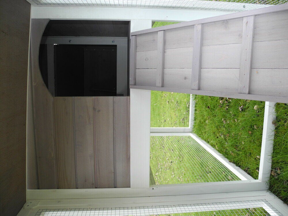 Meribel - Kippenhok met ren - Grijs/ white wash