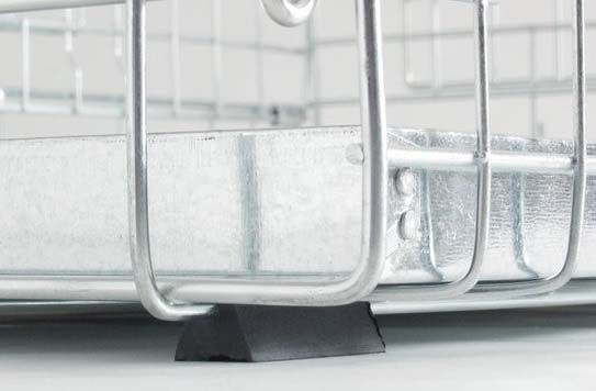 Beeztees - Benchvoetjes (voor Hondenbench 78x55x61 cm) - Zwart