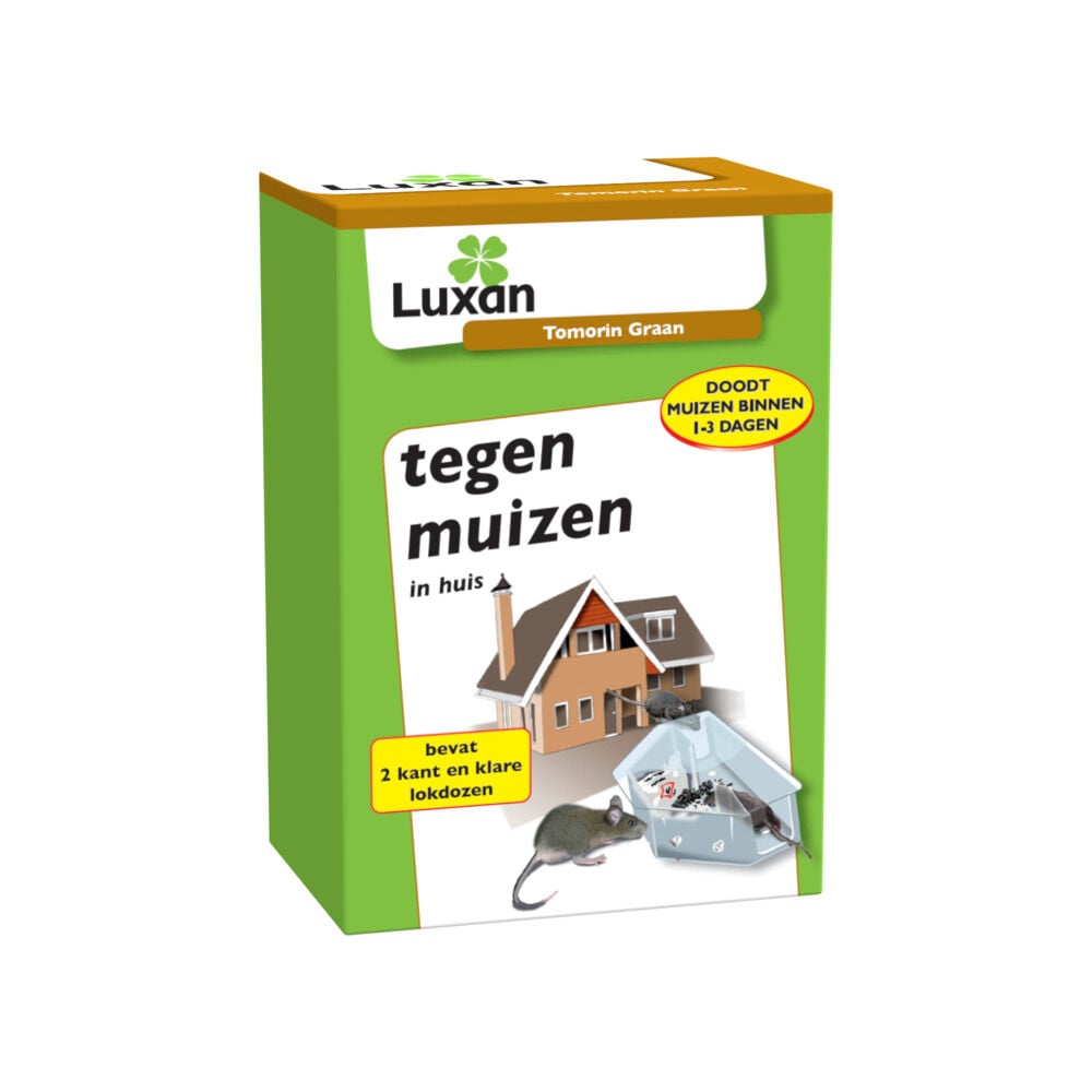 Luxan tegen muizen Tomorin Graan - Muizengif - 2 Stuks