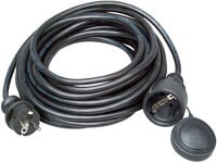 Kopp geaard 10 meter 3x1.5mm2 - Verlengsnoer - 16 - Zwart - 1000 cm
