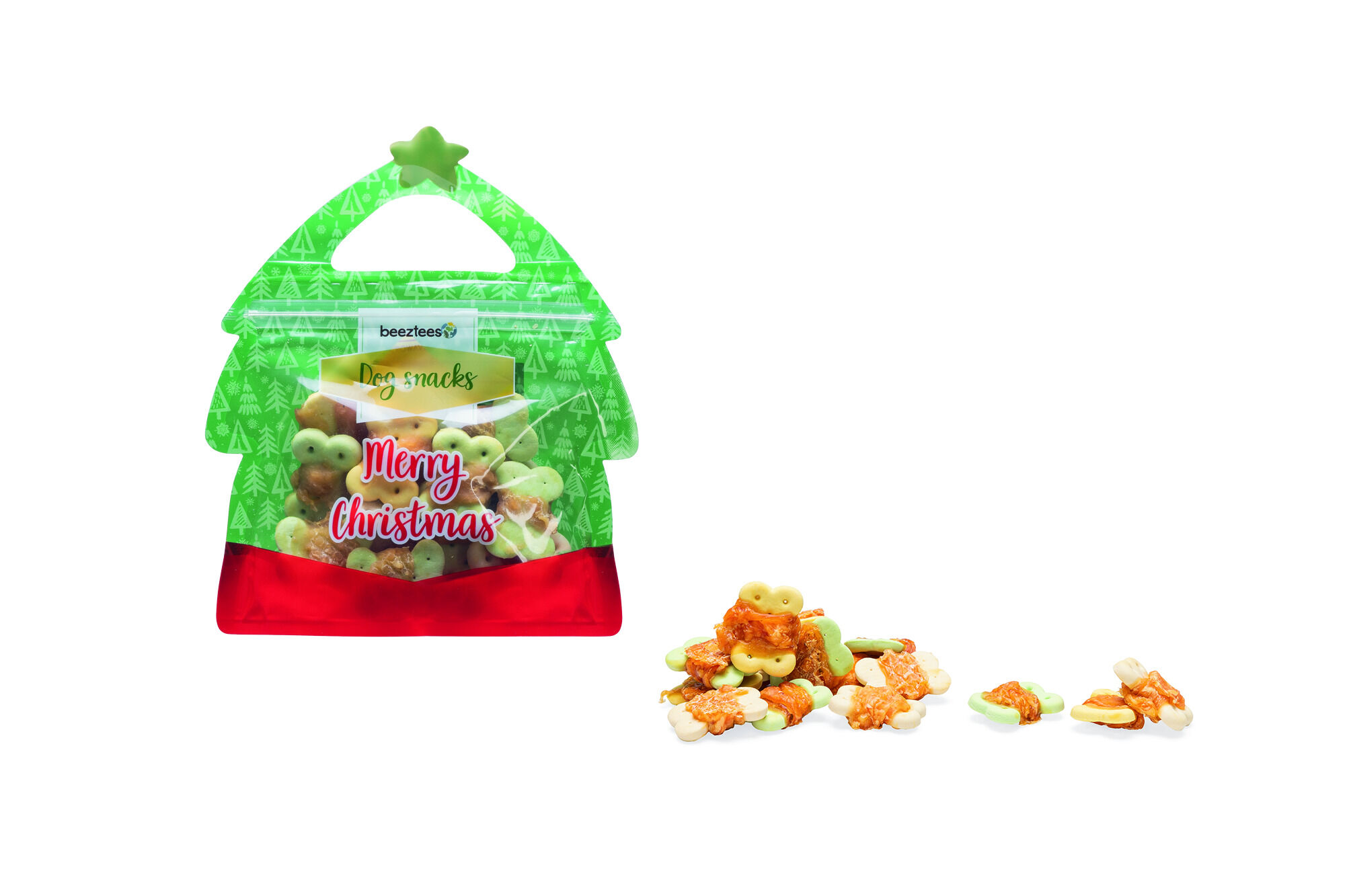 Beeztees Kerst cookie wraps - hondensnack - 160 Gram