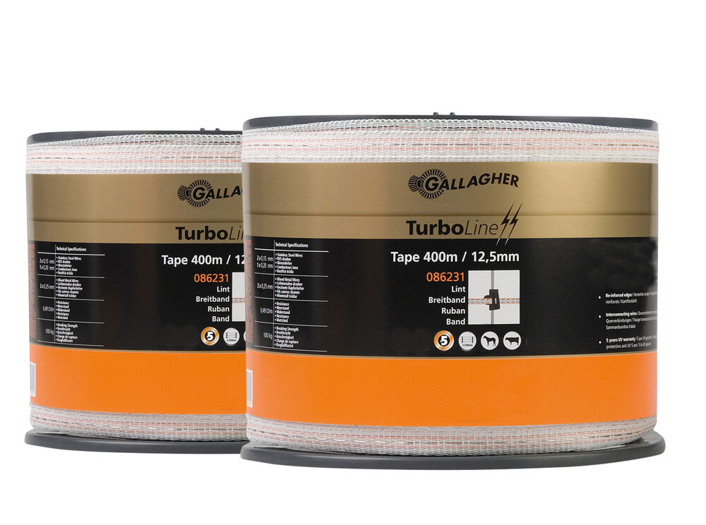 Gallagher Duo - Schriklint - 16 cm - 2 Stuks - Wit - 40 cm - 400 cm Gallagher Duo - Schriklint - 16 cm - 2 Stuks - Wit - 40 cm - 400 cm