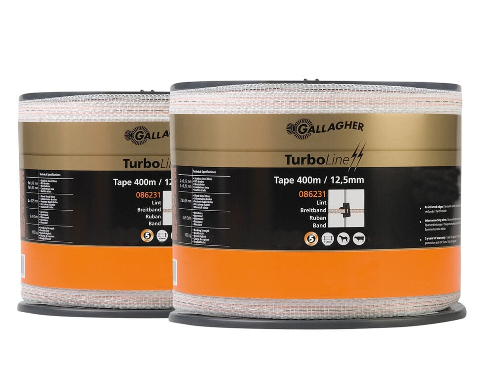 Gallagher Duo - Schriklint - 16 cm - 2 Stuks - Wit - 40 cm - 400 cm