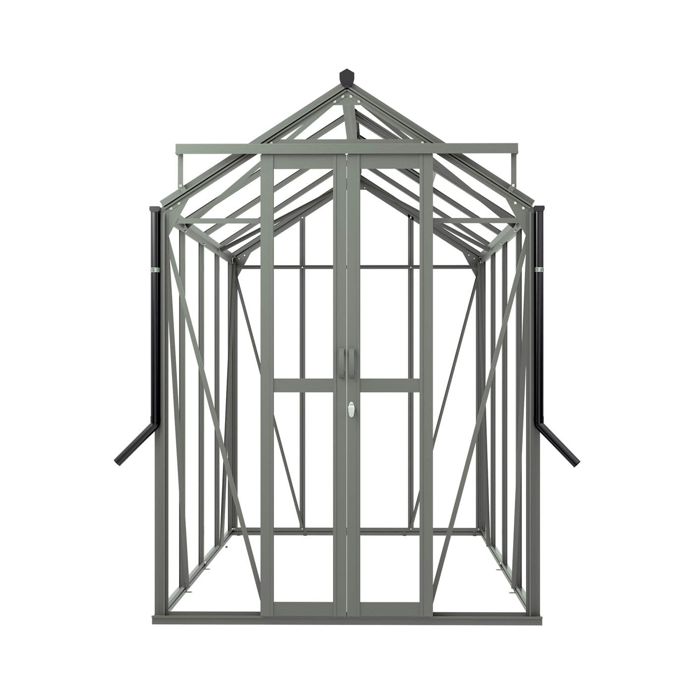 Royal Well Anne III Full Options - Tuinkas - Groengrijs - 211.2x149.8x289.9 cm - Veiligheidsglas