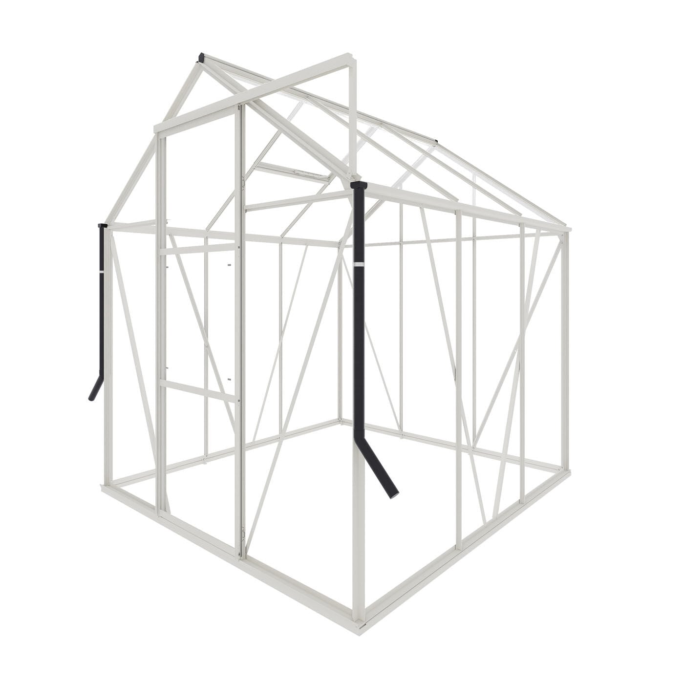 Royal Well Kate I Full Options - Tuinkas - Wit - 217x192x192 cm - Veiligheidsglas