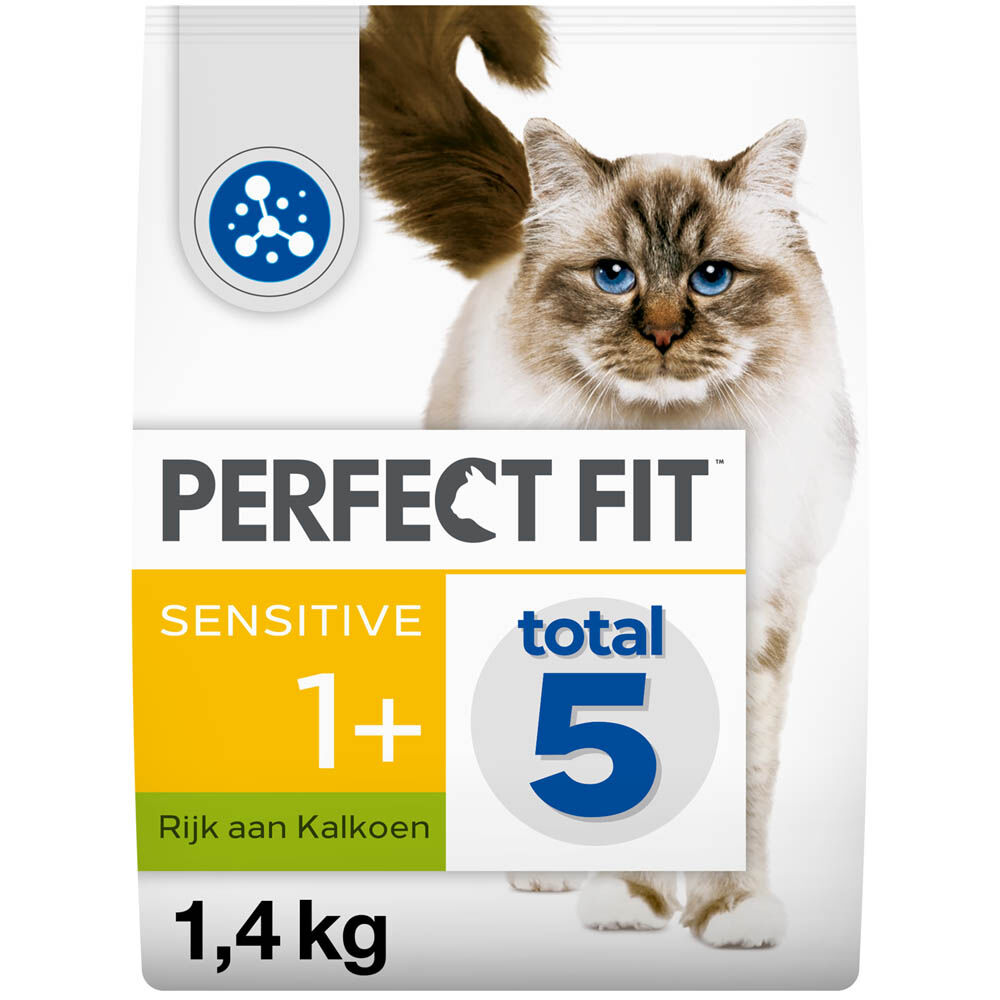 Perfect Fit Sensitive 1+ - Kattenvoer - 1.4 Kilogram - kalkoen
