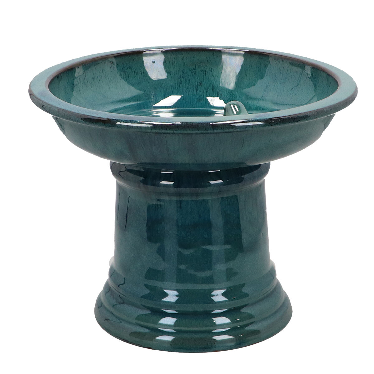 Esschert Design - Waterschaal op voet - Blauw - 22.3x28.8x28.8 cm