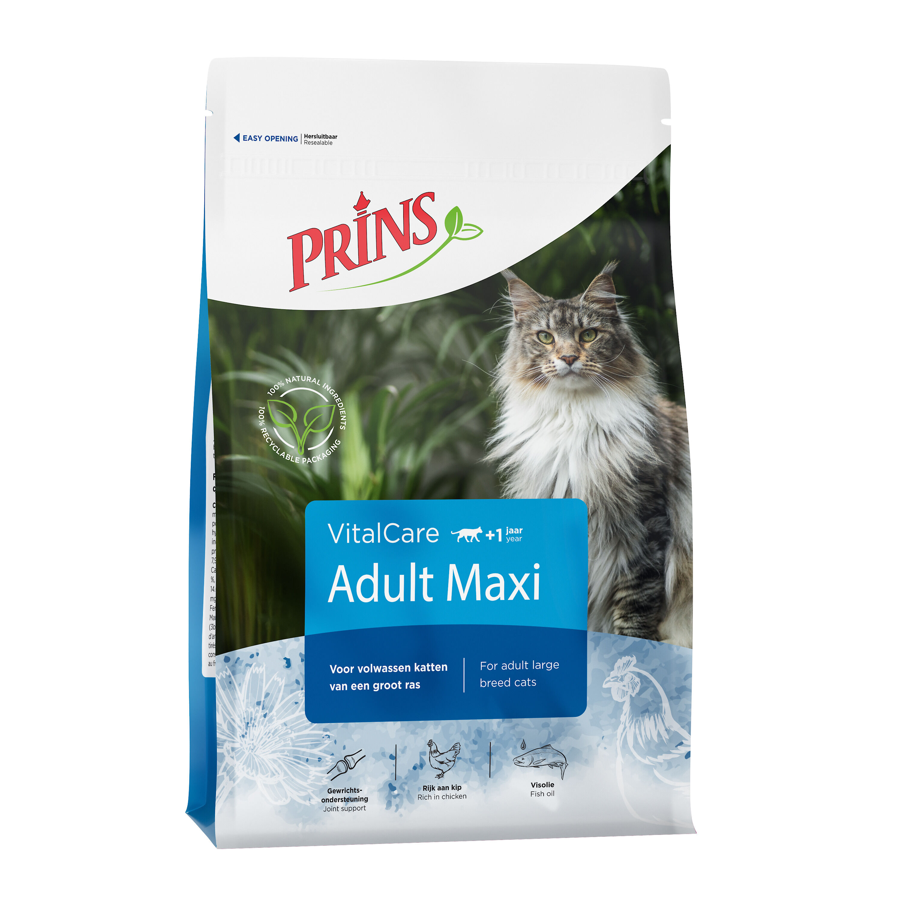 Prins Vital Care Adult maxi - Kattenvoer - 1.5 Kilogram - gevogelte Prins Vital Care Adult maxi - Kattenvoer - 1.5 Kilogram - gevogelte
