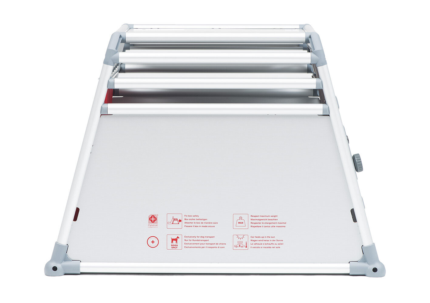 4Pets Pro 2 -  Autobench Hond - chroom - 66x54.5x93.5 cm - L