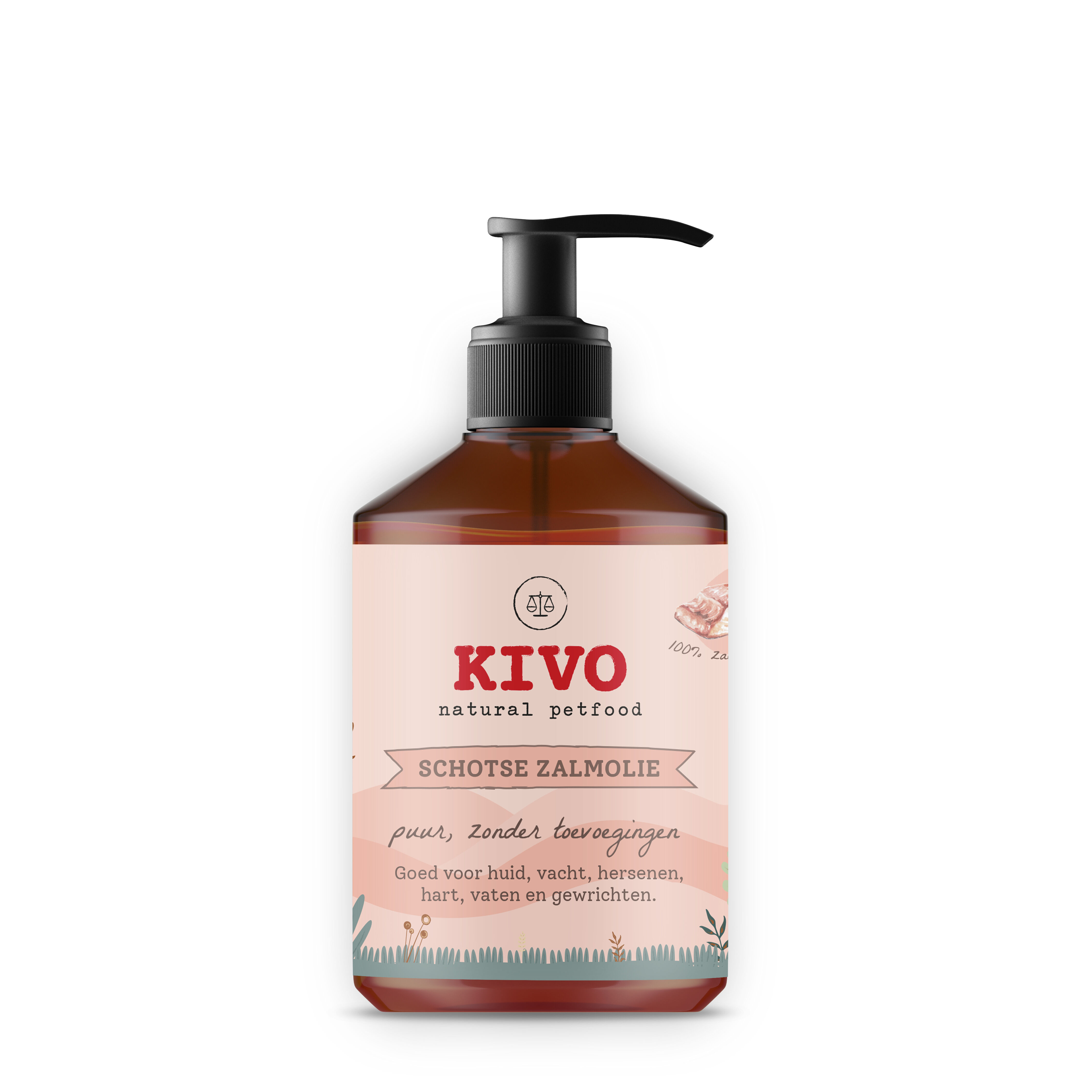 Kivo Schotse Zalmolie - Huid, vacht, gewrichten Hond - 500 Milliliter - Zalm Kivo Schotse Zalmolie - Huid, vacht, gewrichten Hond - 500 Milliliter - Zalm