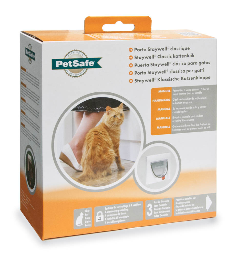 Petsafe - Kattenlui met tunnel - Wit - 22.8x22.6x7.2 cm