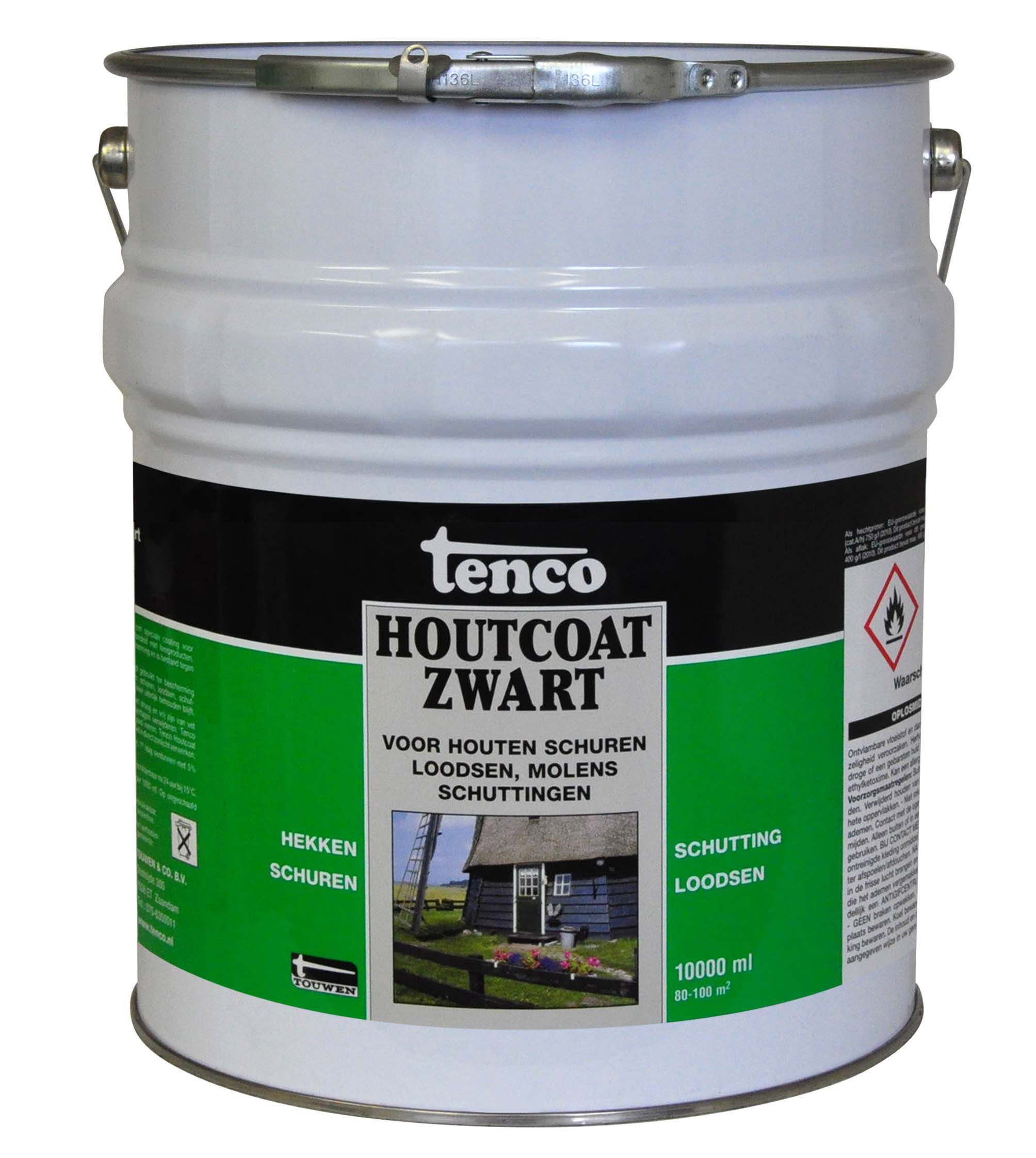 Tenco - Houtcoat - 10 Liter - Zwart Tenco - Houtcoat - 10 Liter - Zwart
