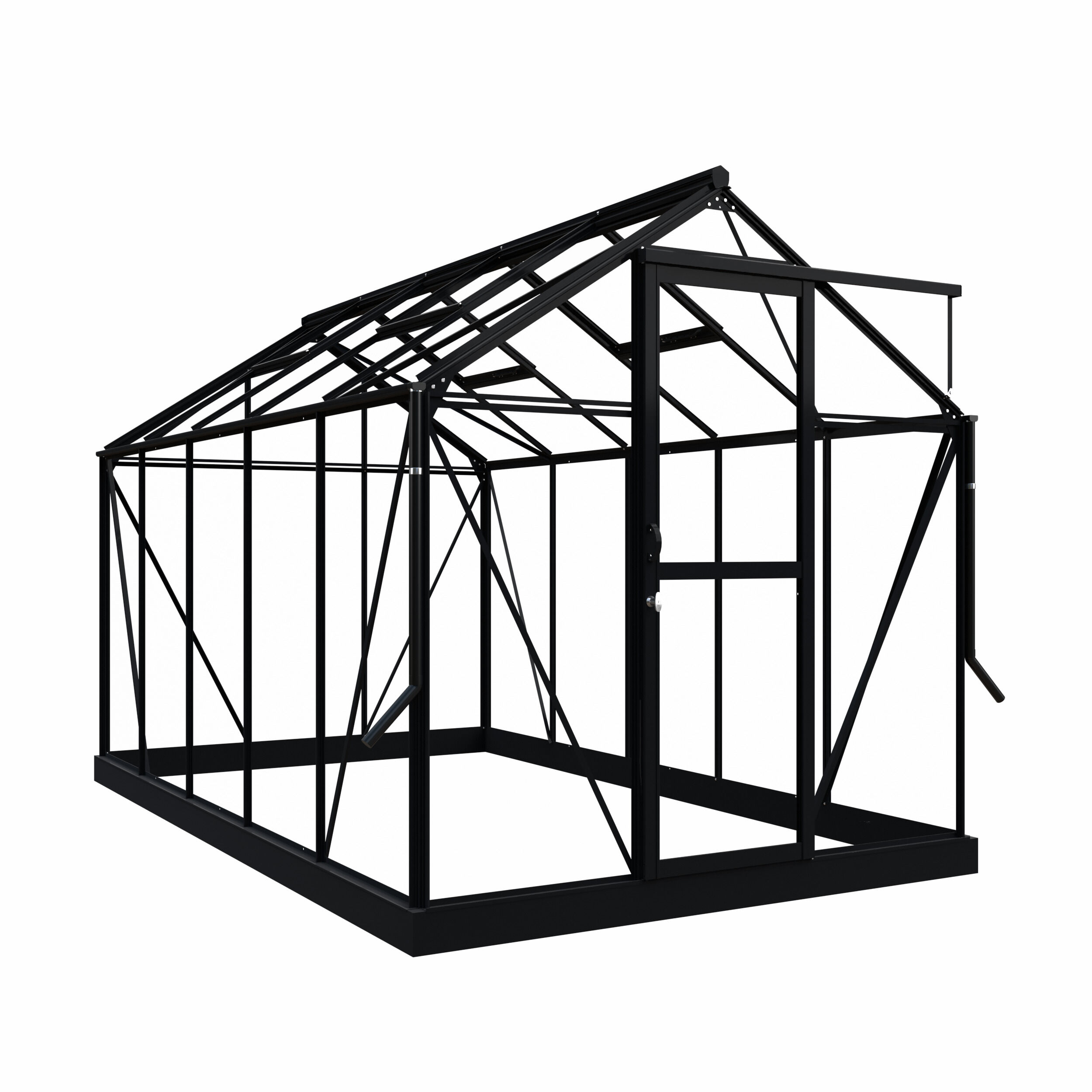 Royal Well Mary III - Tuinkas - zwart - 241x212x360 cm - Veiligheidsglas & polycarbonaat Royal Well Mary III - Tuinkas - zwart - 241x212x360 cm - Veiligheidsglas & polycarbonaat