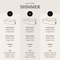 District 70 SHIMMER - Hondenmand - Geel - 1x44x60 cm - Klein