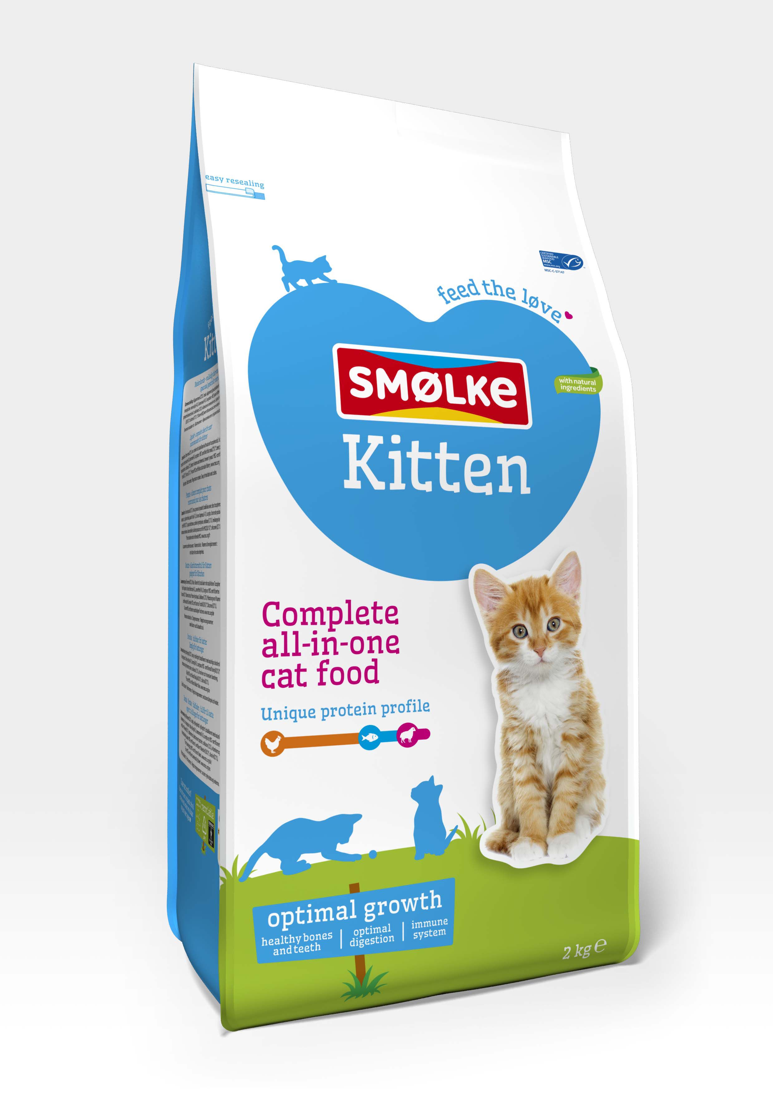 Smölke Kitten - Kattenvoer - 2 Kilogram - vis, lam, kip Smölke Kitten - Kattenvoer - 2 Kilogram - vis, lam, kip