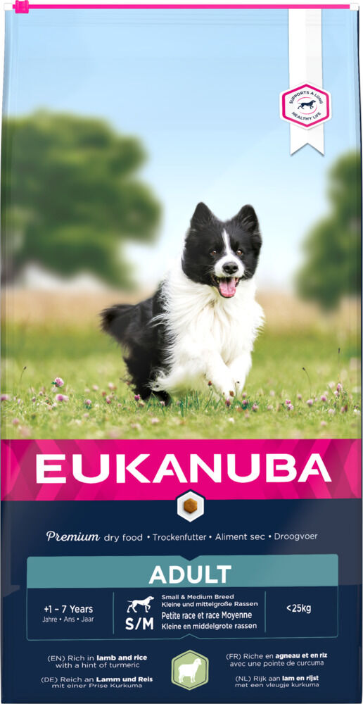 Eukanuba Dog Adult Small & Medium Breed -  Hondenvoer - 12 Kilogram - gevogelte, lam, rijst