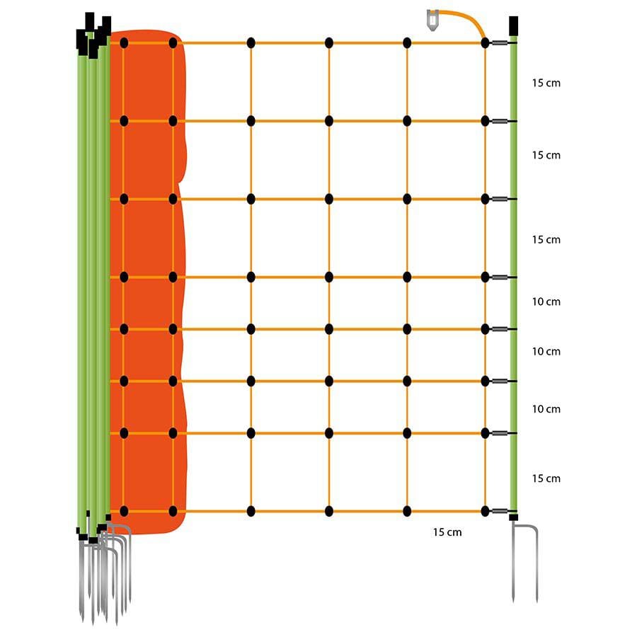 Gallagher Schapennet Dubbele Pen - Afrasteringsnetten - 15 cm - 110 cm - 5000 cm