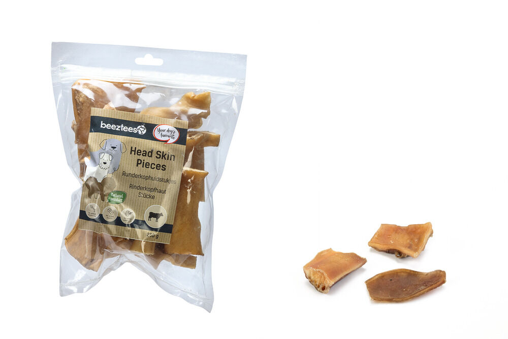 Beeztees Runderkophuidstukjes- Hondensnack - 250 Gram
