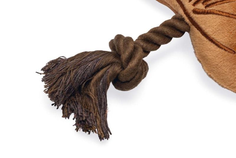 Beeztees Blad met Touw - Knuffel - Hondenspeelgoed - Bruin