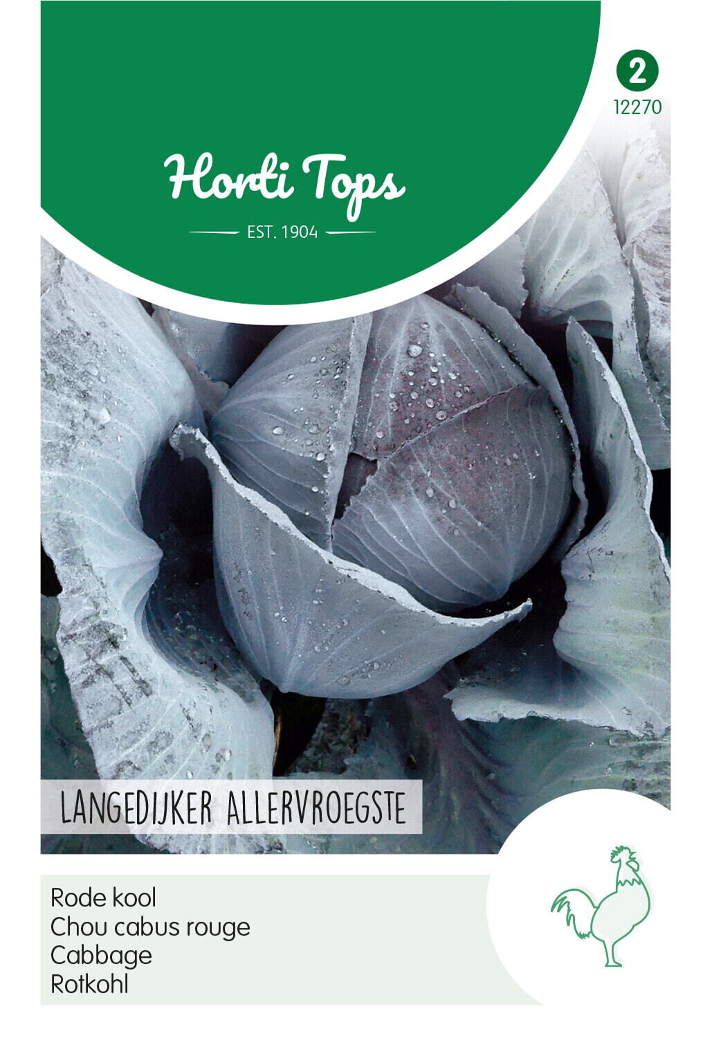 Hortitops Rode kool Brassica oleracea Langedijker Vroege (Zomer) - Groentezaden