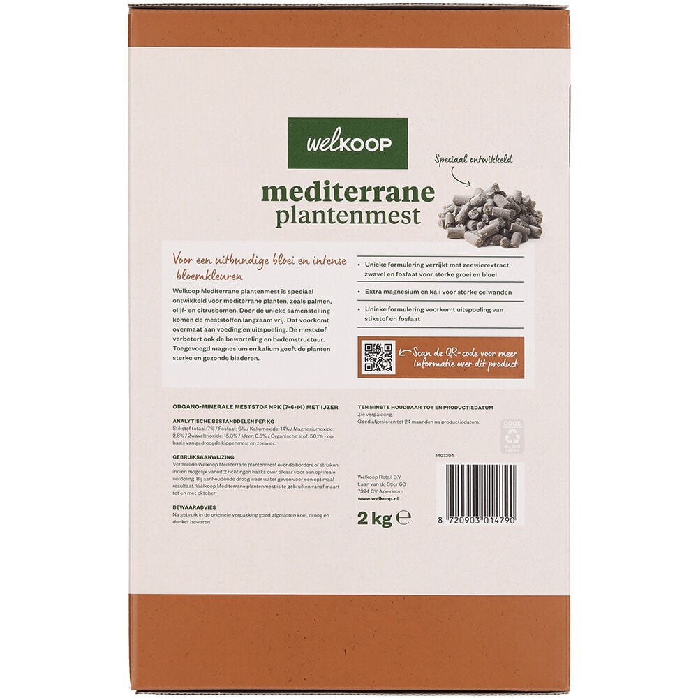 Welkoop - Mediterrane Plantenmest - 50 m2 - 2 Kilogram