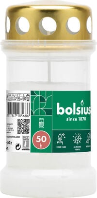 Bolsius NR3 - Herdenkingslicht - 13.7 cm - Wit