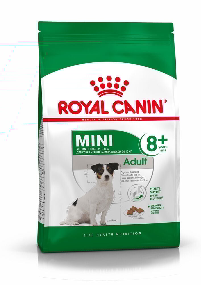 Royal Canin Mini Adult 8+ - Hondenvoer - 0.8 Kilogram - gevogelte Royal Canin Mini Adult 8+ - Hondenvoer - 0.8 Kilogram - gevogelte