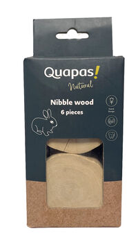 Quapas! Koffiehout Schijfjes - Knaagdierspeelgoed - 15x7x4.5 cm