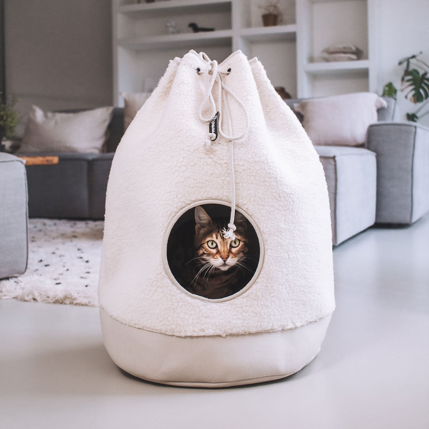 District 70 Casa Teddy - Kattenhuis - Beige - 60x45x45 cm
