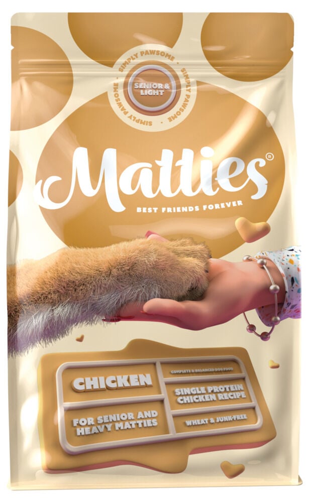 Matties Senior & Light - Hondenvoer - 3 Kilogram - kip Matties Senior & Light - Hondenvoer - 3 Kilogram - kip