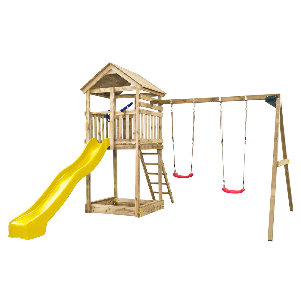 Swing King Daan - Speeltoestel - Geel - Hout Swing King Daan - Speeltoestel - Geel - Hout
