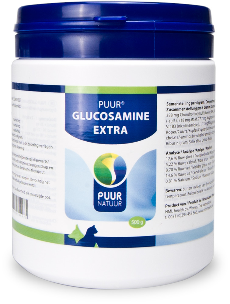 Puur Glucosamine Extra - Soepele gewrichten - 500 Gram Puur Glucosamine Extra - Soepele gewrichten - 500 Gram