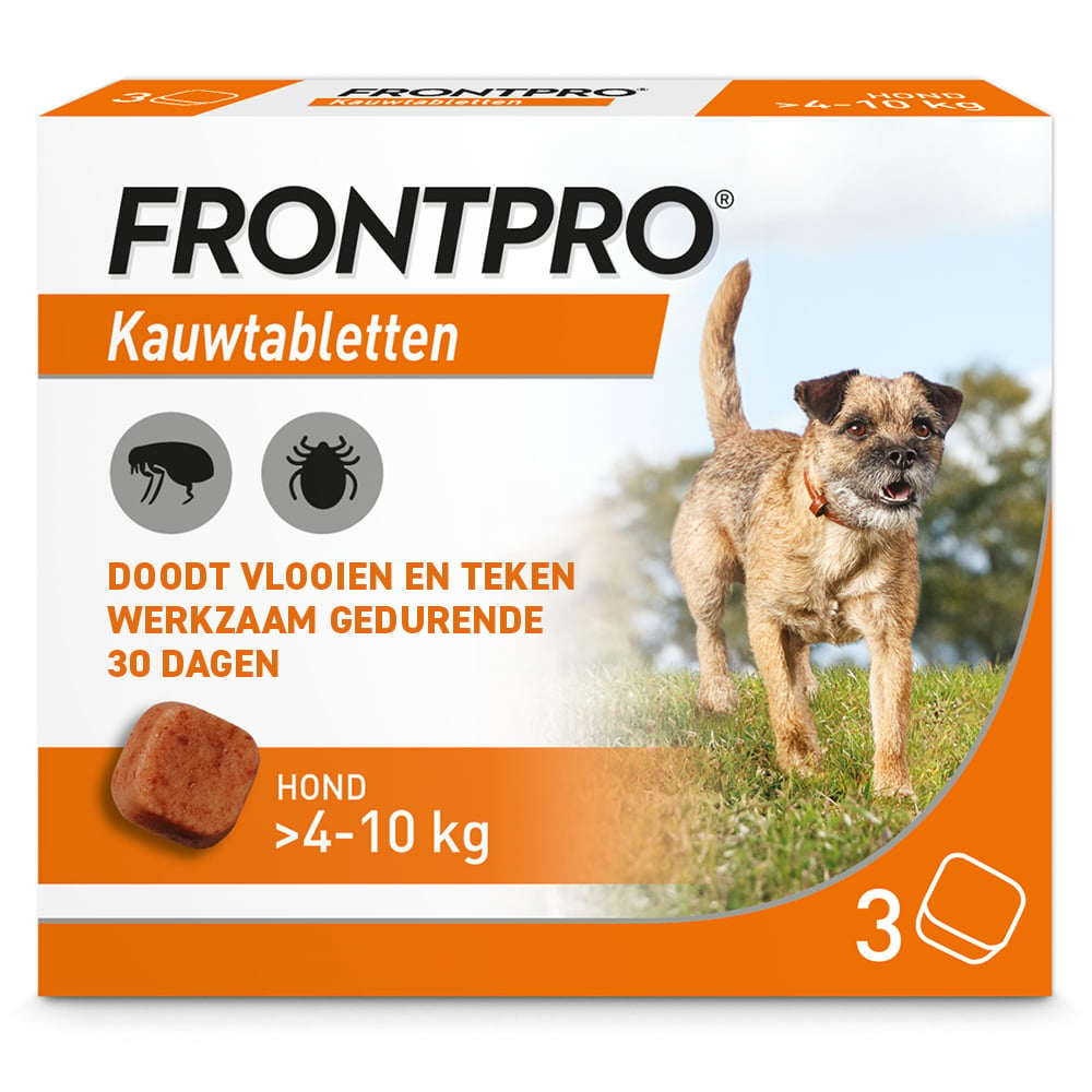Frontpro Kauwtablet - Anti Vlooien en teken Hond - M - 3 Stuks - M