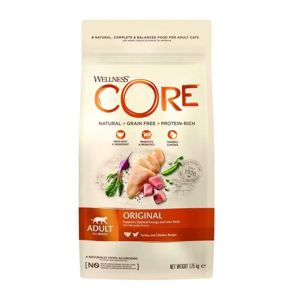 Wellness Core Adult Original - Kattenvoer - 1.75 Kilogram - kip, kalkoen