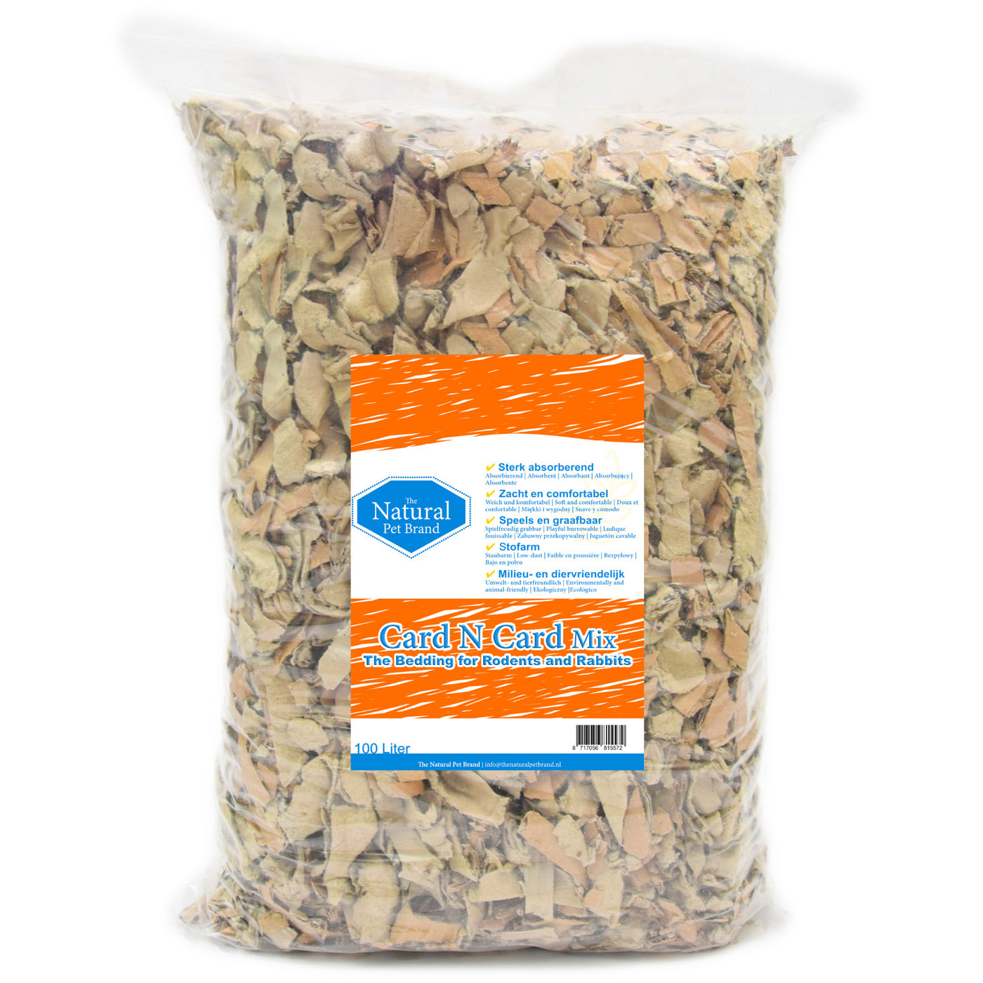 The Natural Pet Brand Card N Card - Bodembedekking - 100 Liter The Natural Pet Brand Card N Card - Bodembedekking - 100 Liter