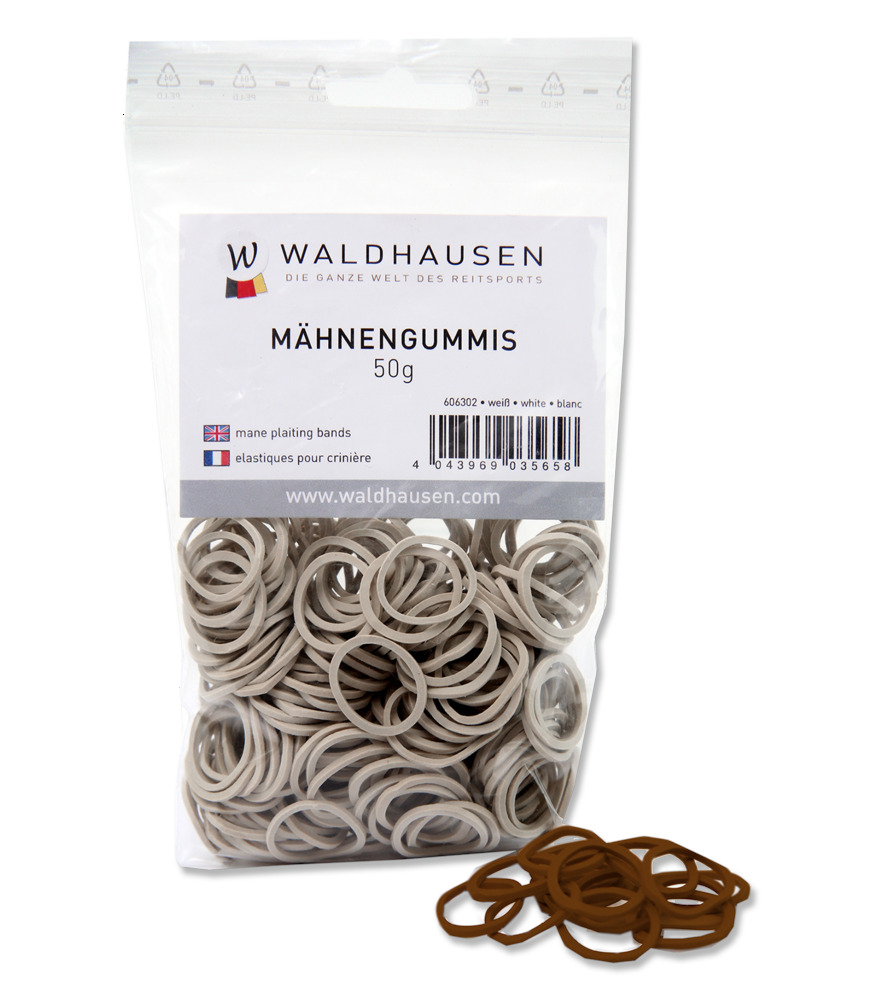 Waldhausen Manenelastiekjes - Bruin Waldhausen Manenelastiekjes - Bruin