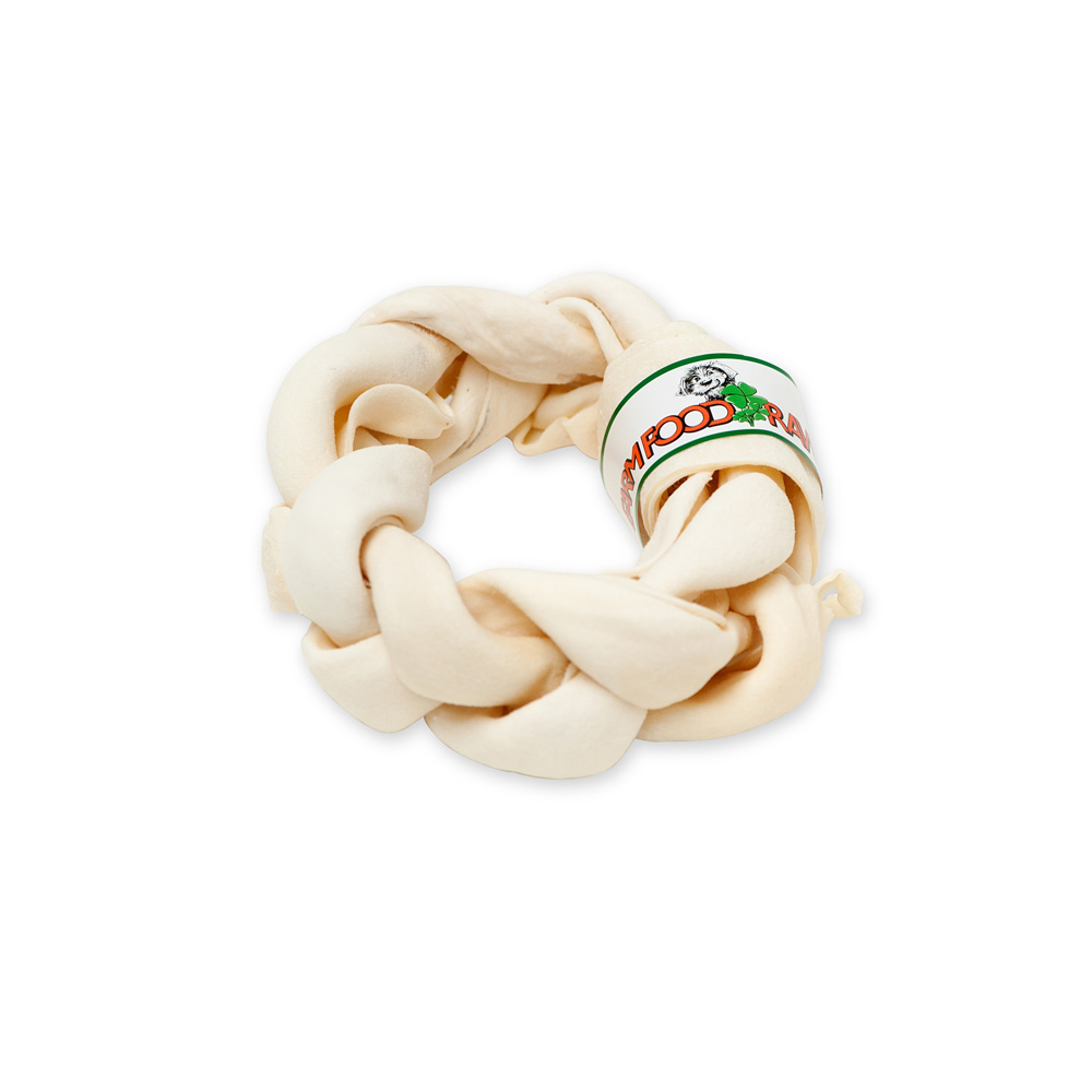 Farm Food Rawhide Dental Braided Donut - Hondensnack - 1 Stuks - rund - M