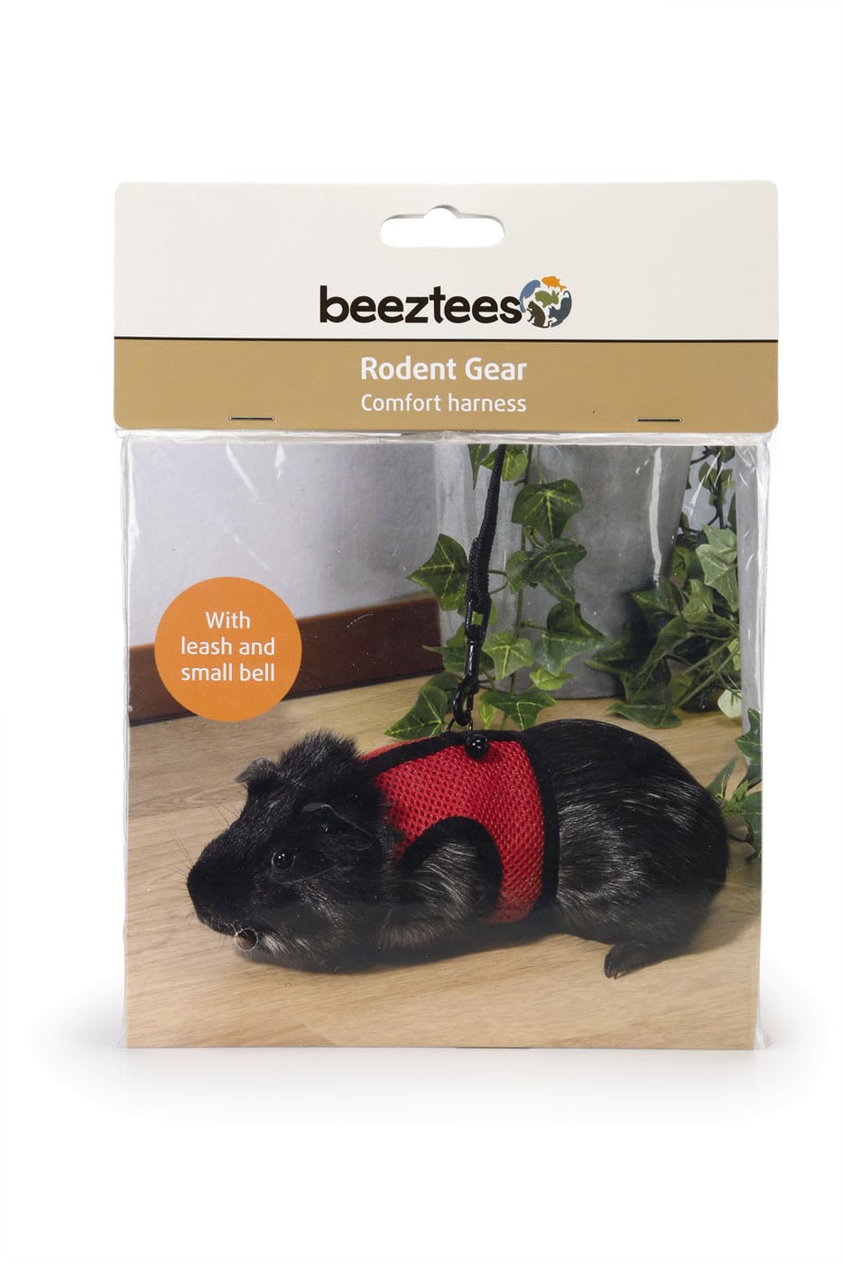 Beeztees Comfort Loopharnas - knaagdier - Rood - 24x18x1 cm - L