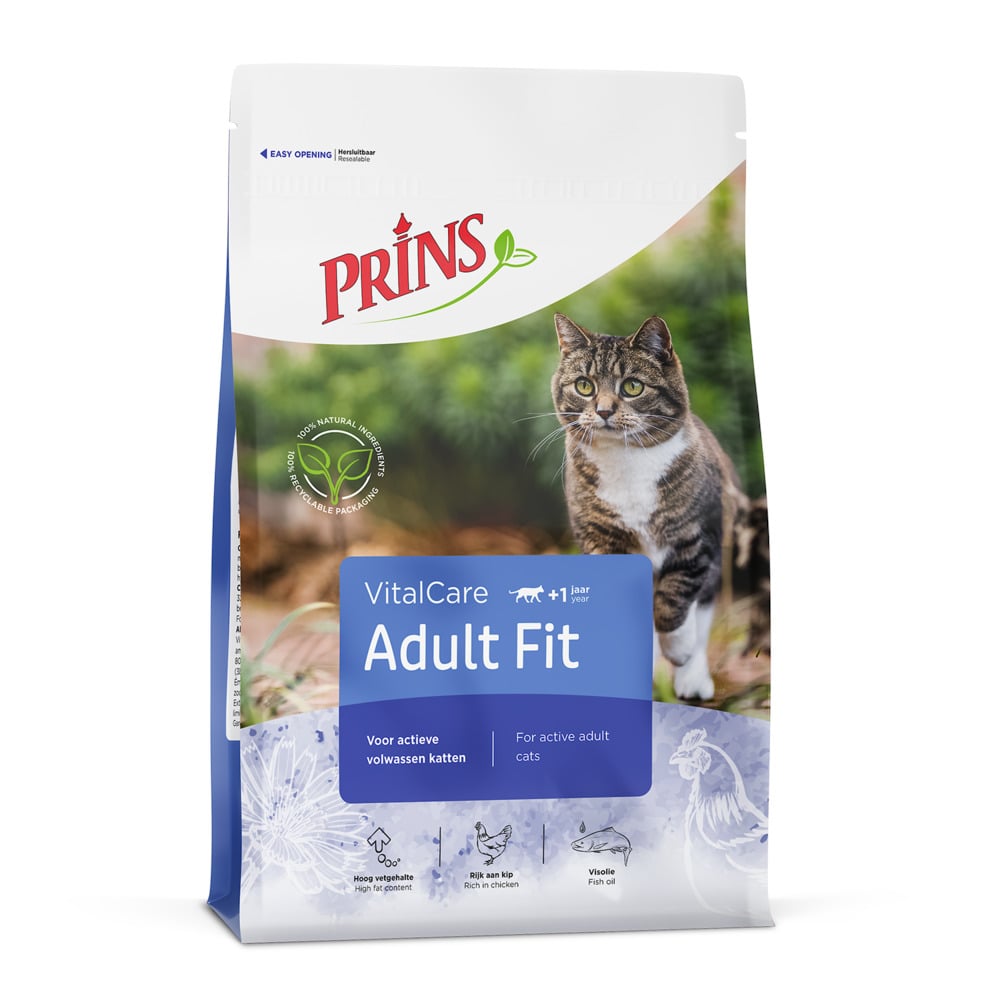 Prins VitalCare - Adult - Fit - Kattenvoer - 1.5 Kilogram - gevogelte Prins VitalCare - Adult - Fit - Kattenvoer - 1.5 Kilogram - gevogelte