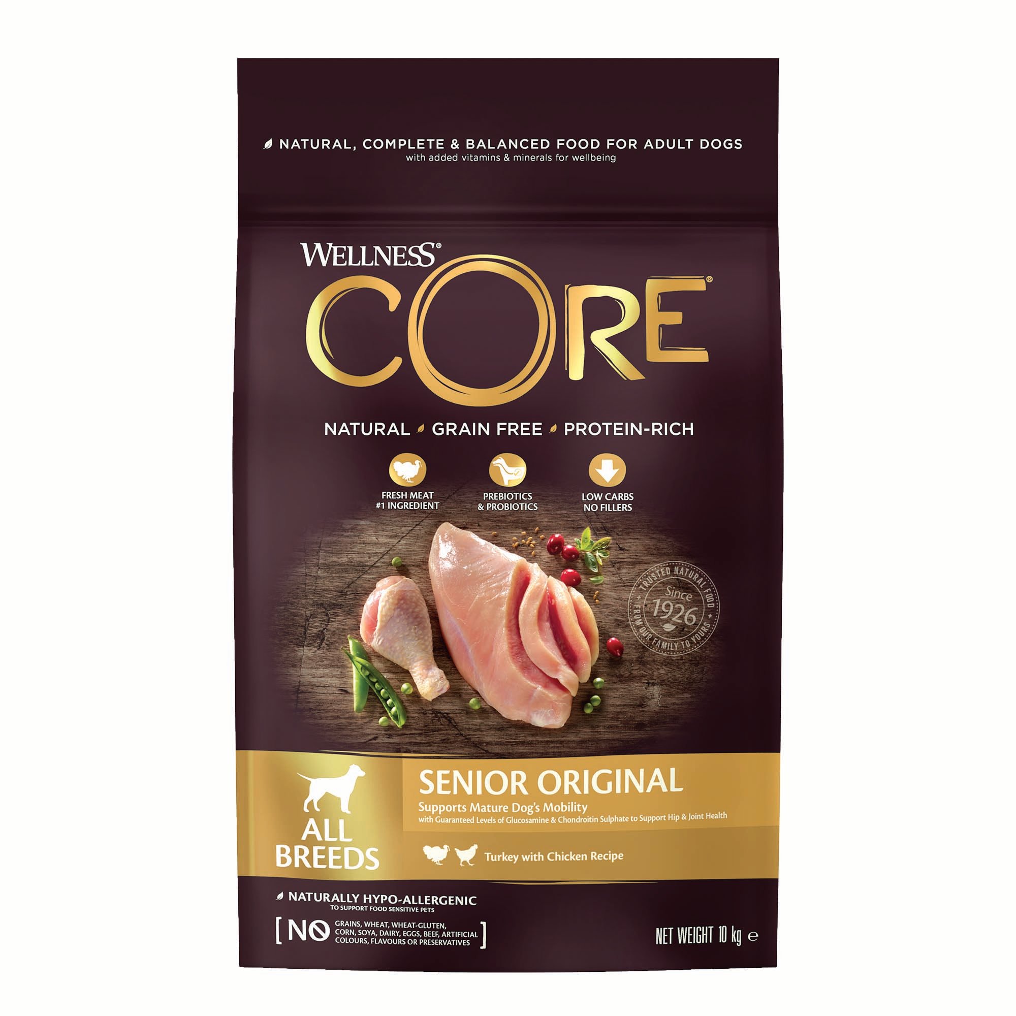 Wellness CORE Senior Original All Breeds - Hondenvoer - 10 Kilogram - kip
