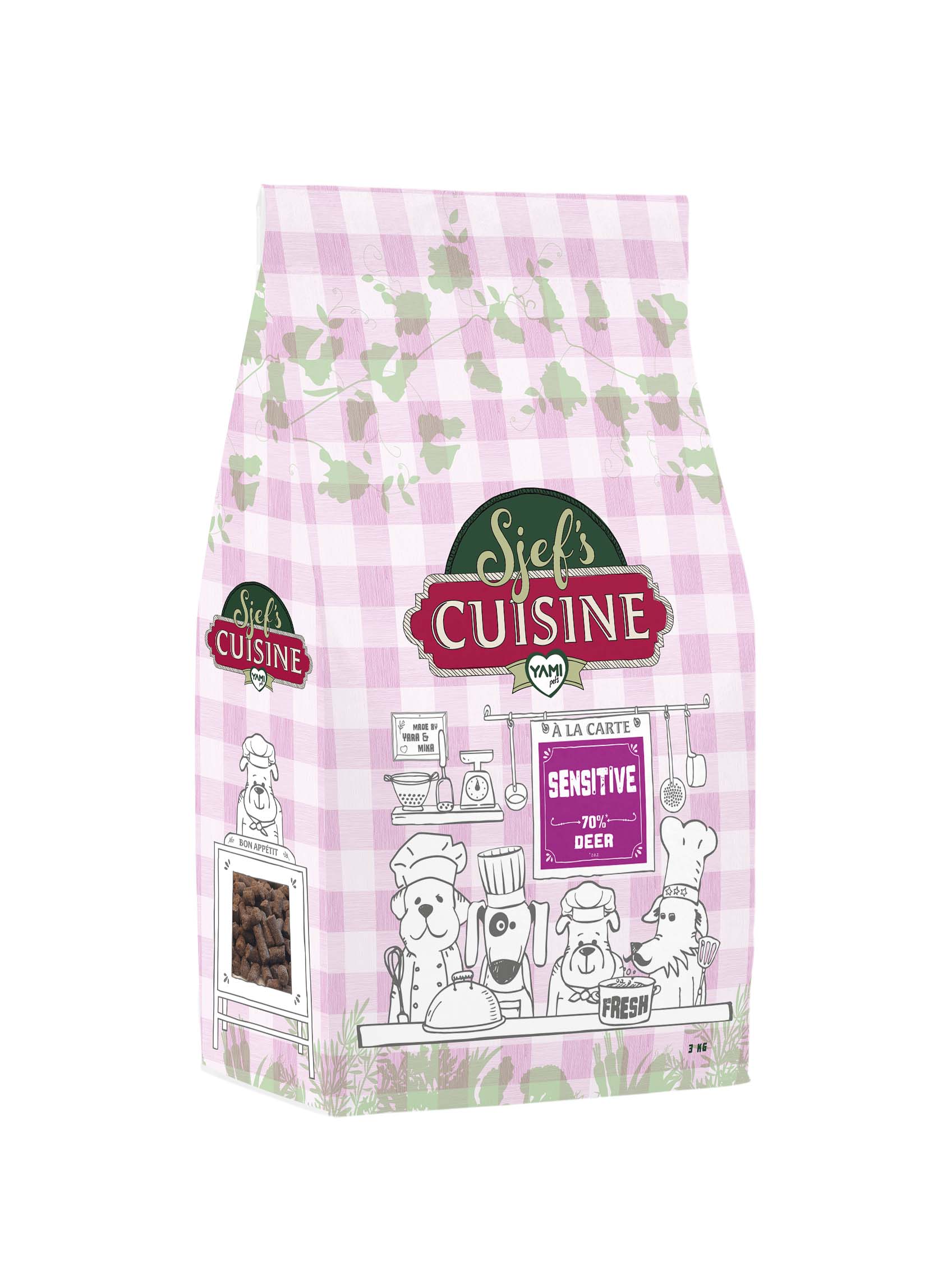 Sjef's Cuisine Sensitive - Hondenvoer - 3 Kilogram - hert