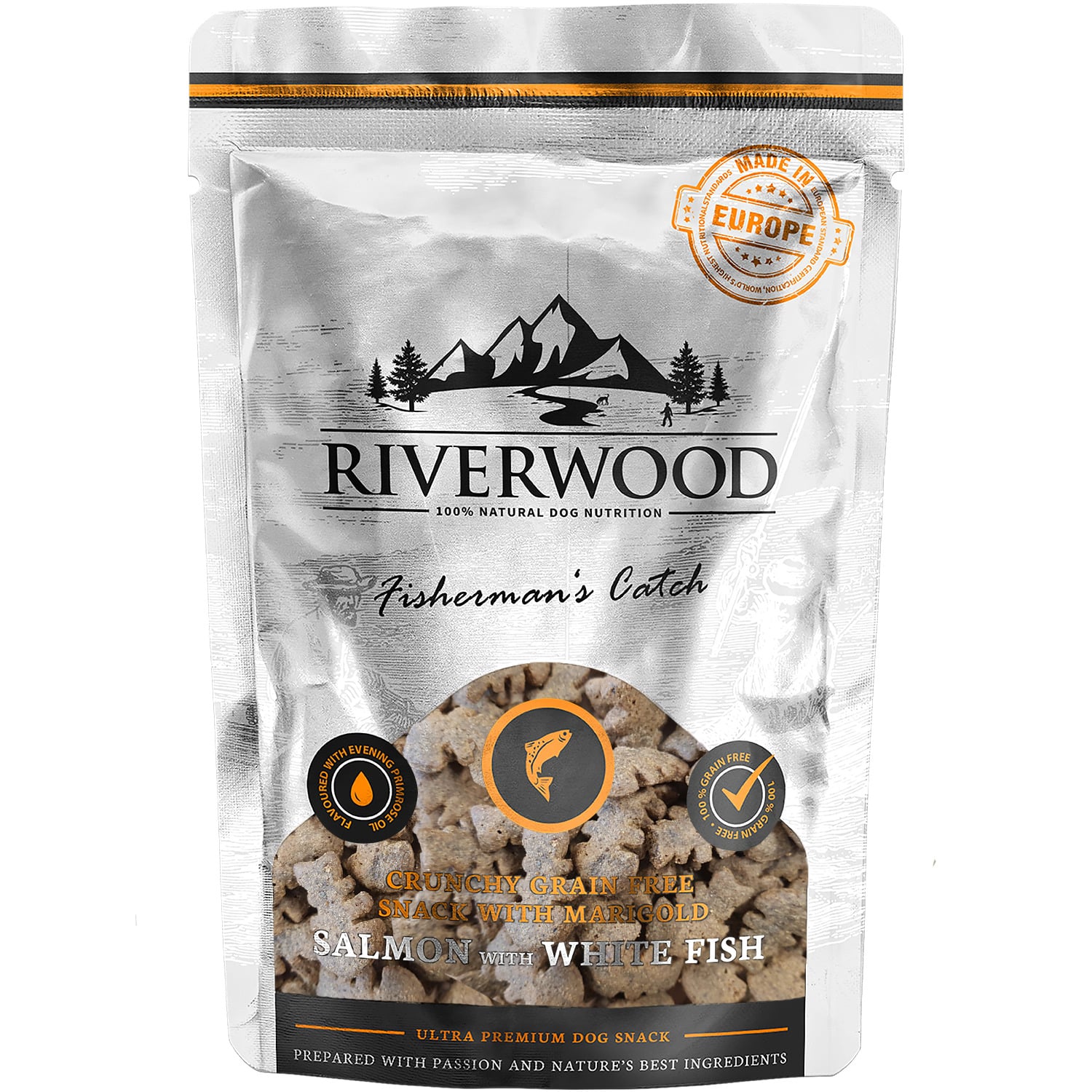 Riverwood Crunchy - Hondensnack - 200 Gram - Zalm | Witvis