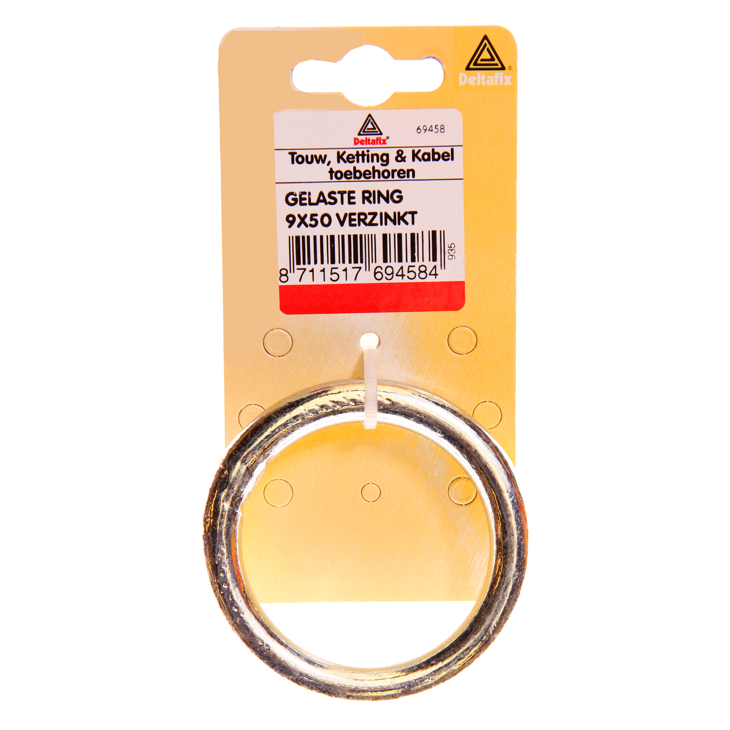 Deltafix 40x5mm - Gelaste ring - Verzinkt - 0.5 cm