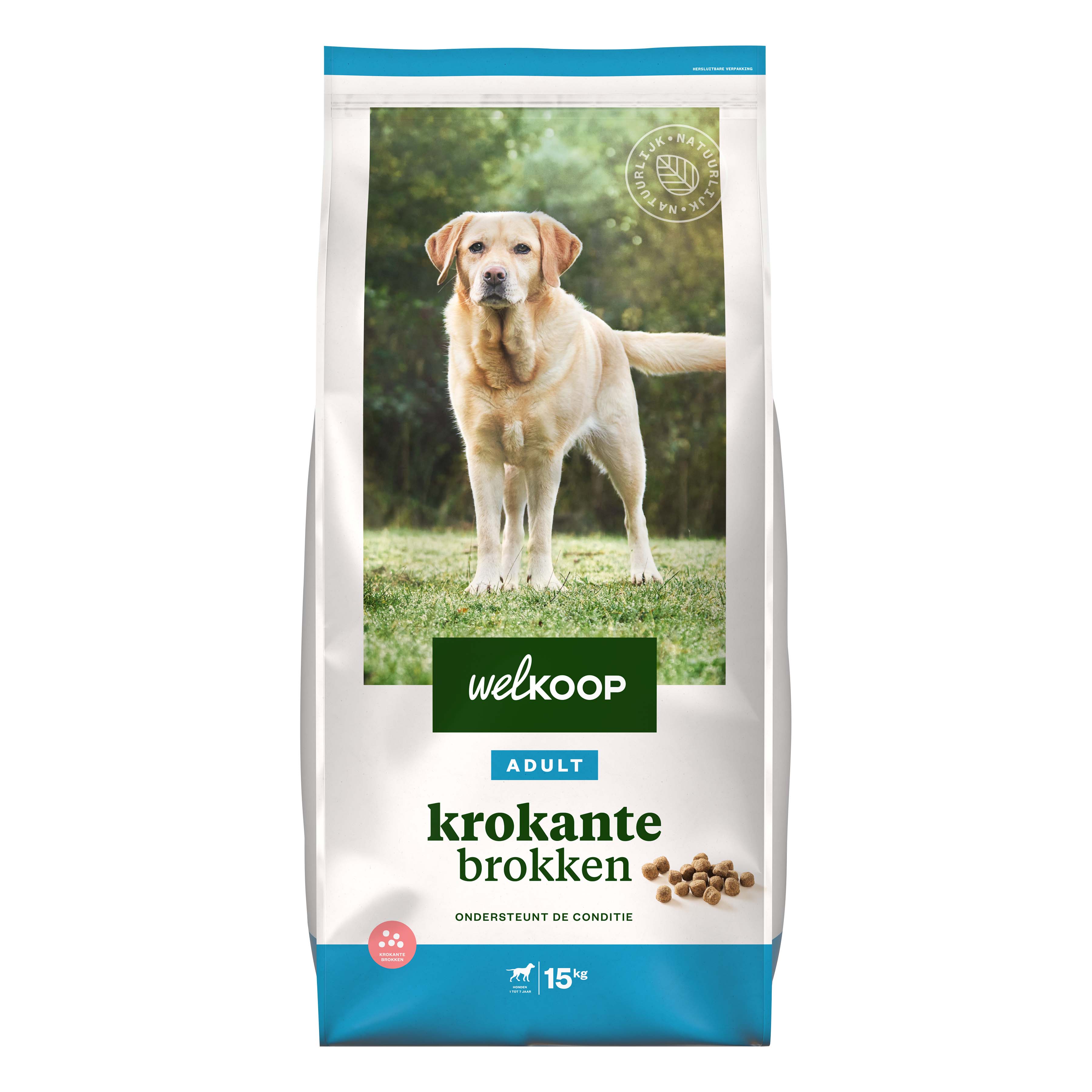 Welkoop Adult Krokante brokken - Hondenvoer - 15 Kilogram - Onbekend