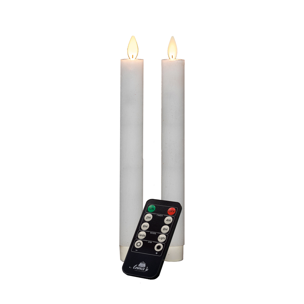 Anna's Collection - LED Dinerkaars - Met afstandsbediening - 26.5 cm - Wit