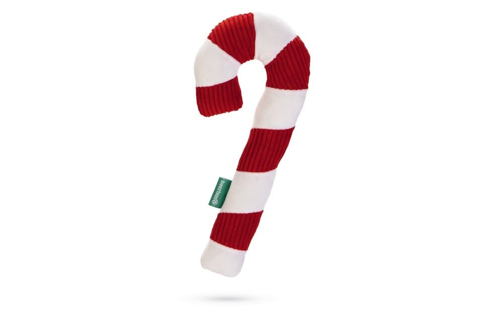 Beeztees Zuurstok Kerst Knuffel - Hondenspeelgoed - rood/wit - 50x21x21 cm