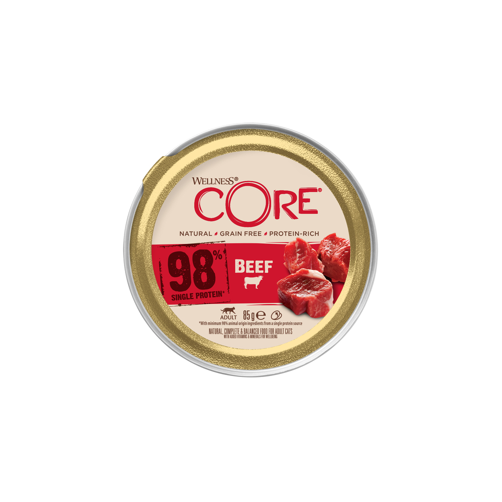 Wellness Core 98% Single Protein - Kattenvoer - 85 Gram - rund